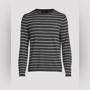 Theory Charcoal and White Striped Tobias's New‎ Steady